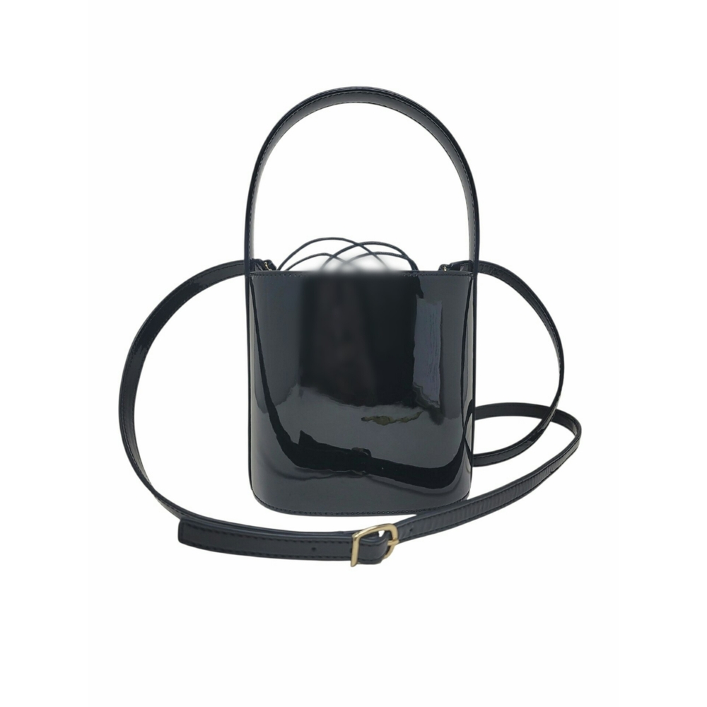 STAUD Black Patent Leather Bucket Bag - Picture 3 of 9